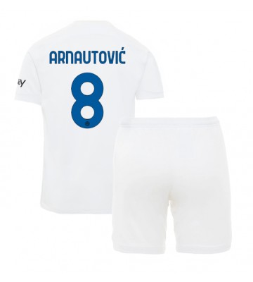 Inter Milan Marko Arnautovic #8 Bortaställ Barn 2023-24 Kortärmad (+ Korta byxor)